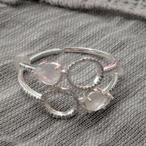 Elegant Silver and Pink Quartz Earrings